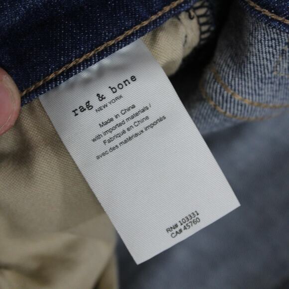 Rag Bone Jeans Womens 32 Blue Sofie High Rise Ultra Wide Leg Frayed Hem Casual - Picture 10 of 16